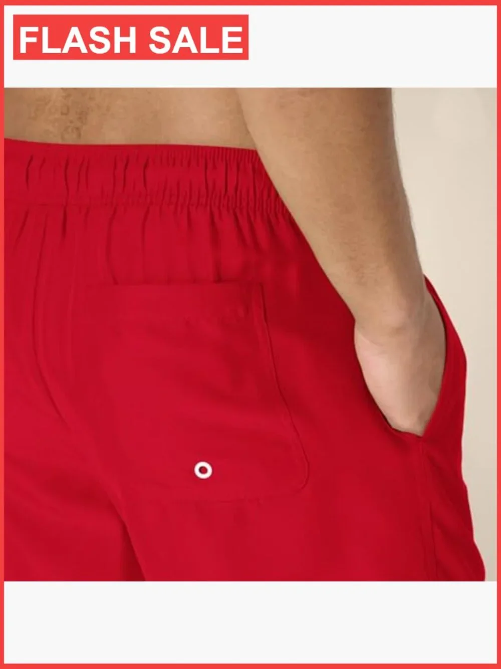 Men's Swim Trunks with Mesh Lining, Pockets, Drawstring Closure